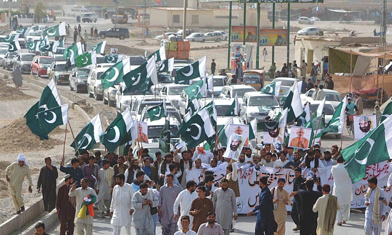 Mastung residents declare “No enemy flag on our motherland"
