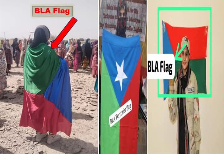 BYC women seen wearing BLA flags in protest