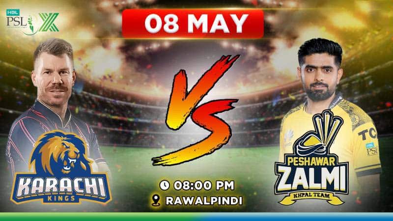 PSL: Karachi Kings vs Peshawar Zalmi today's match in Rawalpindi postponed