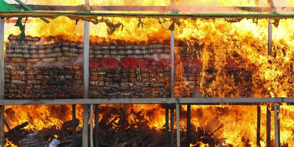 Drugs worth billions burned to ashes in Balochistan