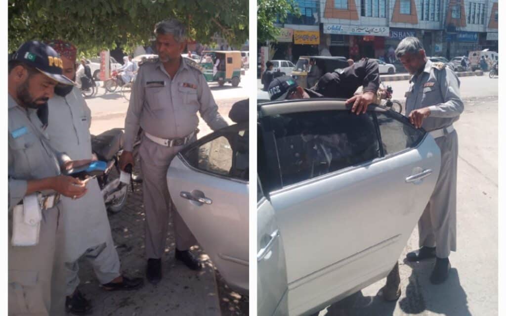 Quetta traffic police initiate action against tinted glasses, fancy number plates