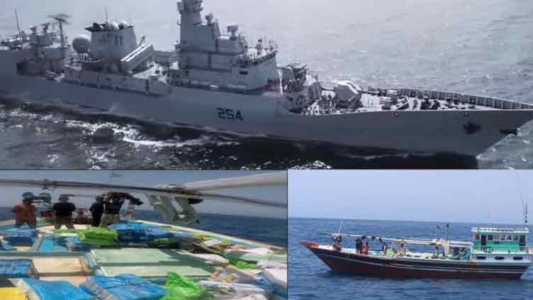 Pakistan Excise and Navy stop big smuggling try, make record drug bust