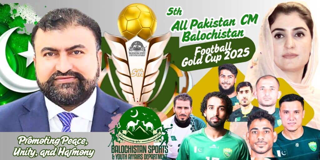 All Pakistan CM Balochistan Football Gold Cup begins July 15