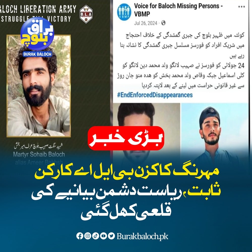 Mahrang’s cousin identified as BLA militant, questions raised over anti-state narrative