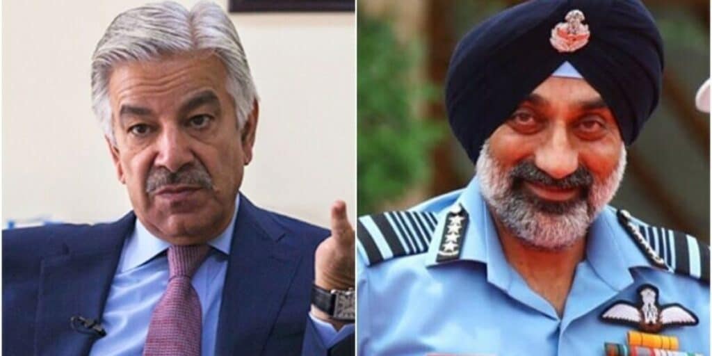 Khawaja Asif rubbishes IAF chief's claims of downing Pakistani jets