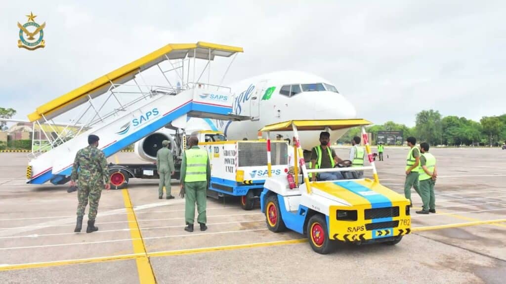 PAF airlifts 48 tons of relief goods to flood-hit KP districts