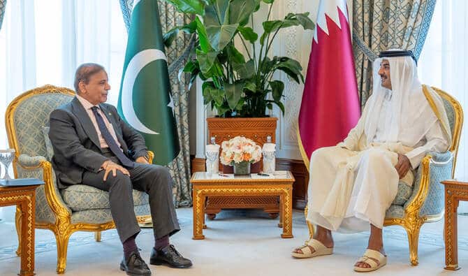 PM Shehbaz meets Qatari emir, urges unity among Muslim nations