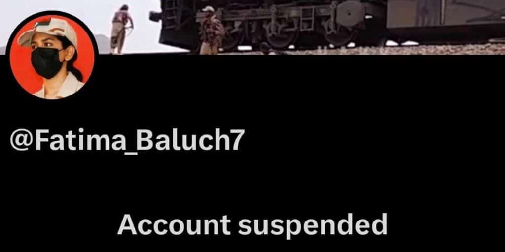 The propaganda X account Fatima Baloch got suspended