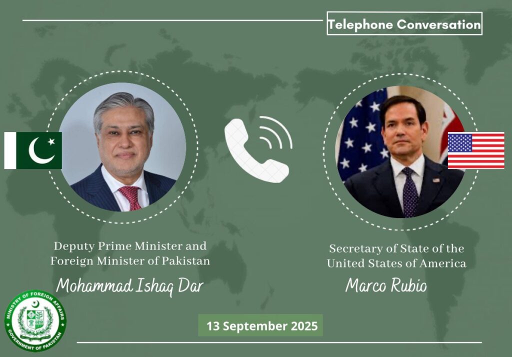 Dar, Rubio discuss bilateral Ties, regional developments