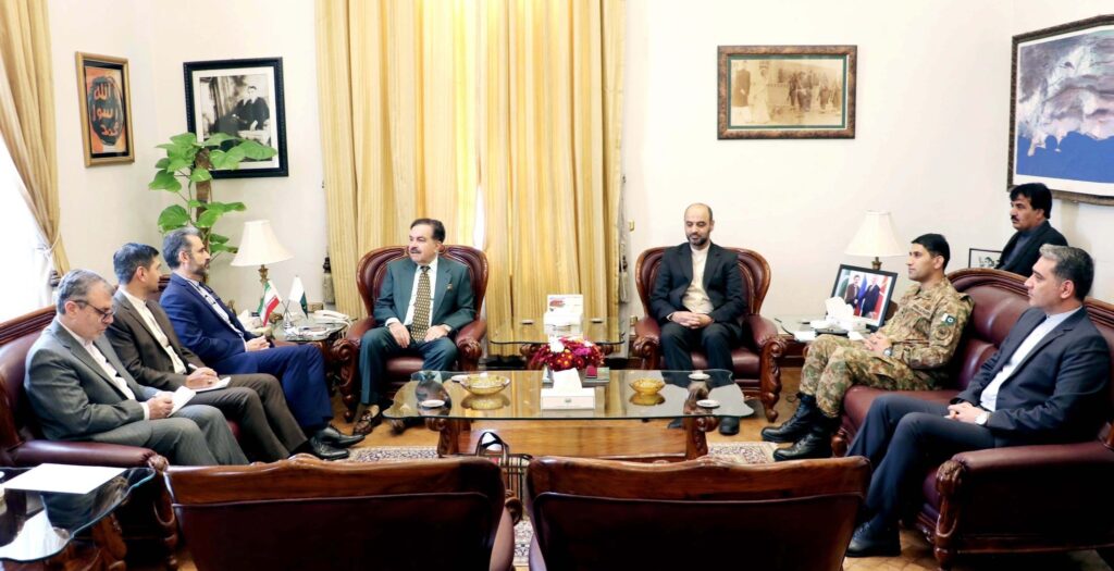 Governor Mandokhel, Iranian Envoy discuss expansion of trade and connectivity