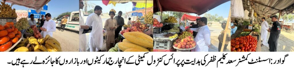 Gwadar Administration Cracks Down on Price Gouging, Appeals to Public for Help