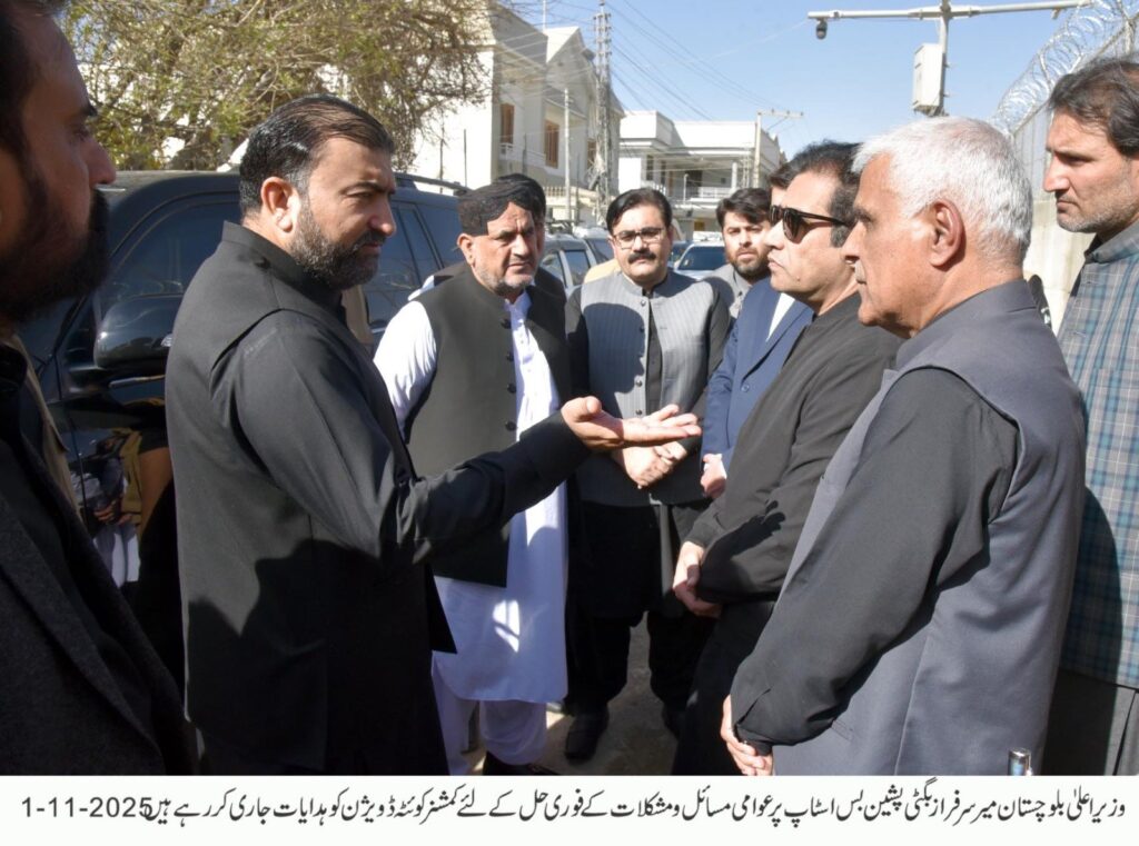 CM Bugti pays surprise visit to Pishin bus stop, orders immediate action on public issues