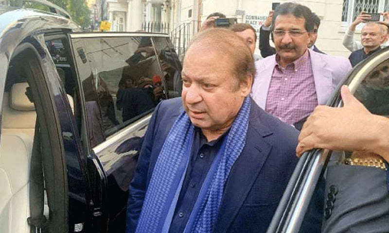 Former PM Nawaz Sharif departs for London again