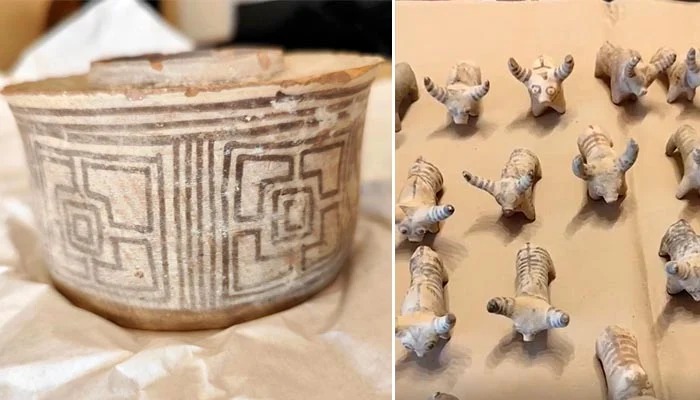 taly has returned a collection of approximately 5,000-year-old ancient artifacts to Pakistan that were illegally smuggled out from archaeological sites in Balochistan.