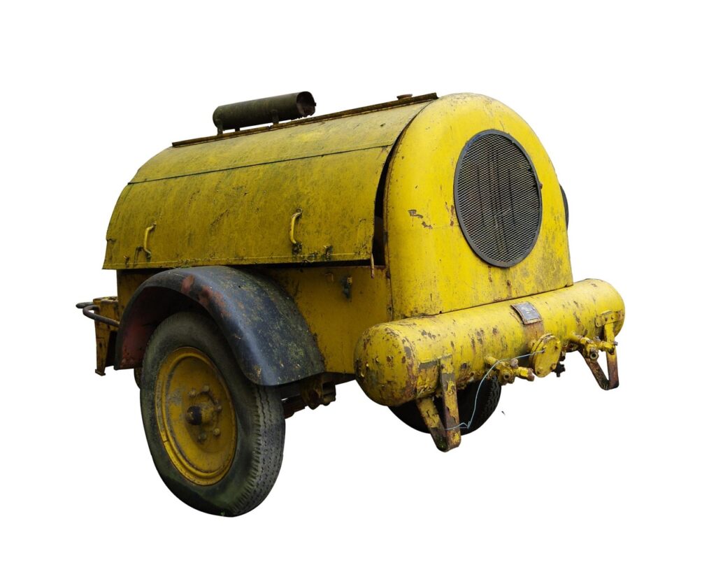 compressor, machine, old, rusty, wheel, dirt, mechanical device