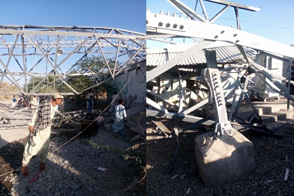 Mobile phone company tower blown up in Turbat