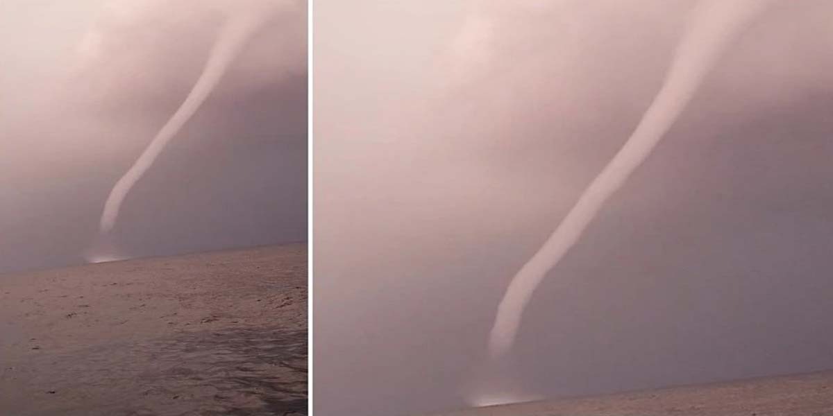 Rare Waterspout Spotted Rolling Over Gwadar