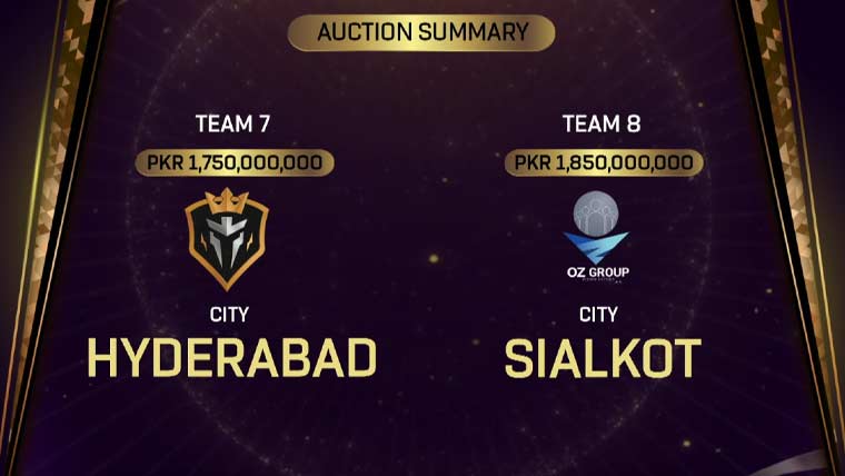 PSL expanded to 8 teams with addition of two new teams