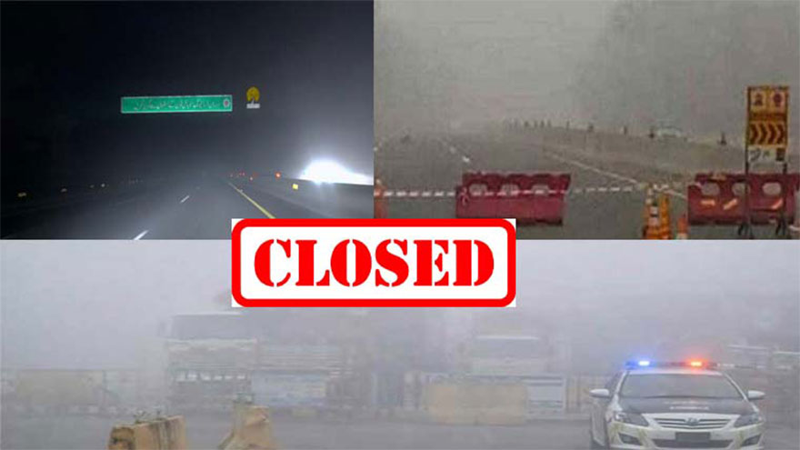 Dense fog forces closure of major motorways across Punjab