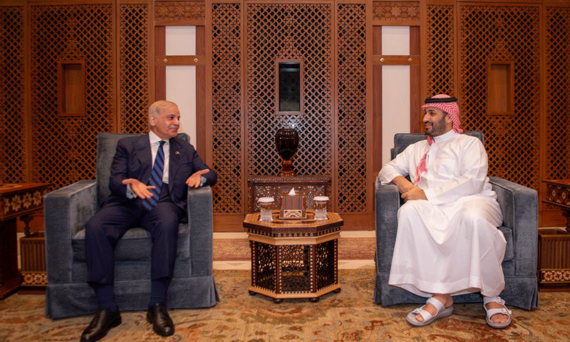 PM Shehbaz Meets Saudi Crown Prince in Jeddah, Discusses Regional Security