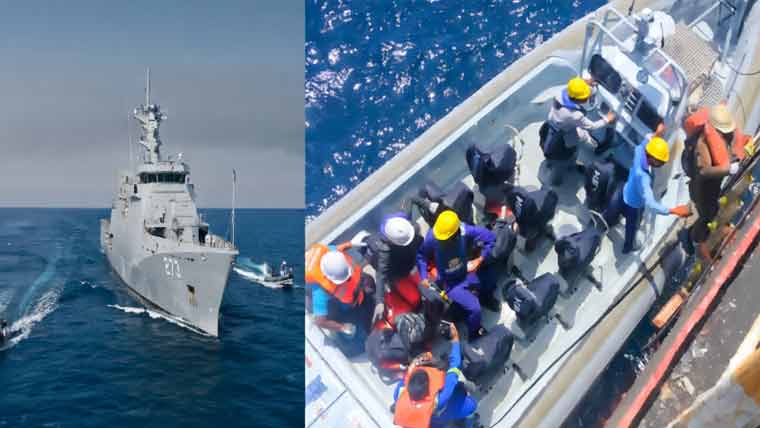 Pakistan Navy Rescues 18 Crew in Arabian Sea