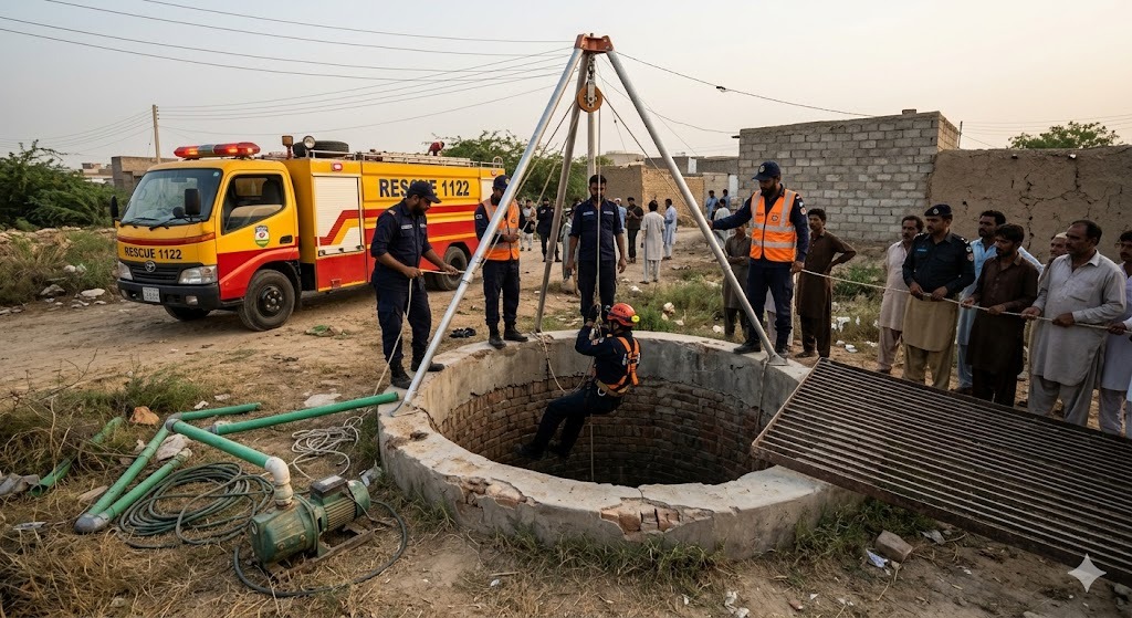 Two men died after entering a well in Karachi