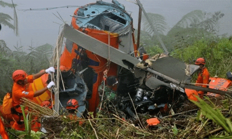 All 8 Onboard Die in Indonesia Helicopter Crash