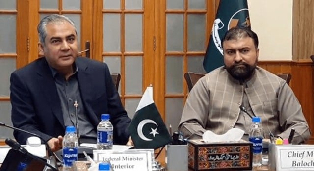 Interior Minister Mohsin Naqvi arrives in Quetta after deadly Chaman Phattak blast