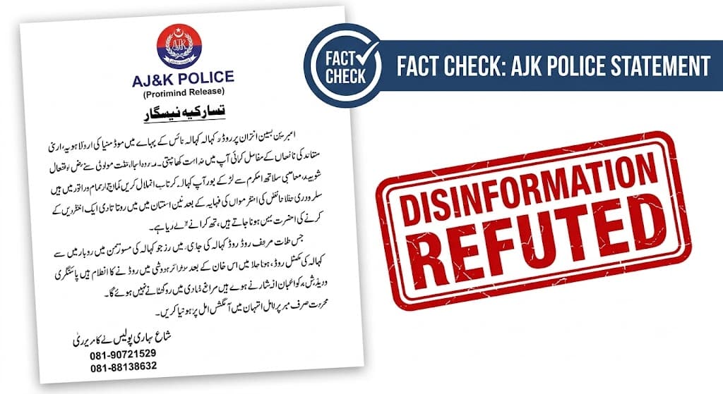AJ&K Government Rejects Claims of Police Destroying Essential Supplies