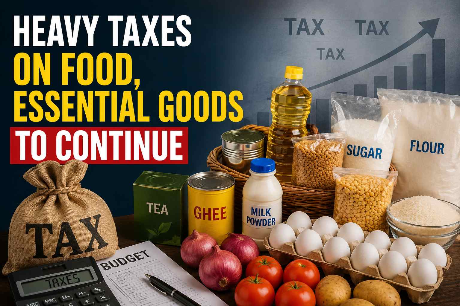 Heavy Taxes on Food, Essential Goods to Continue