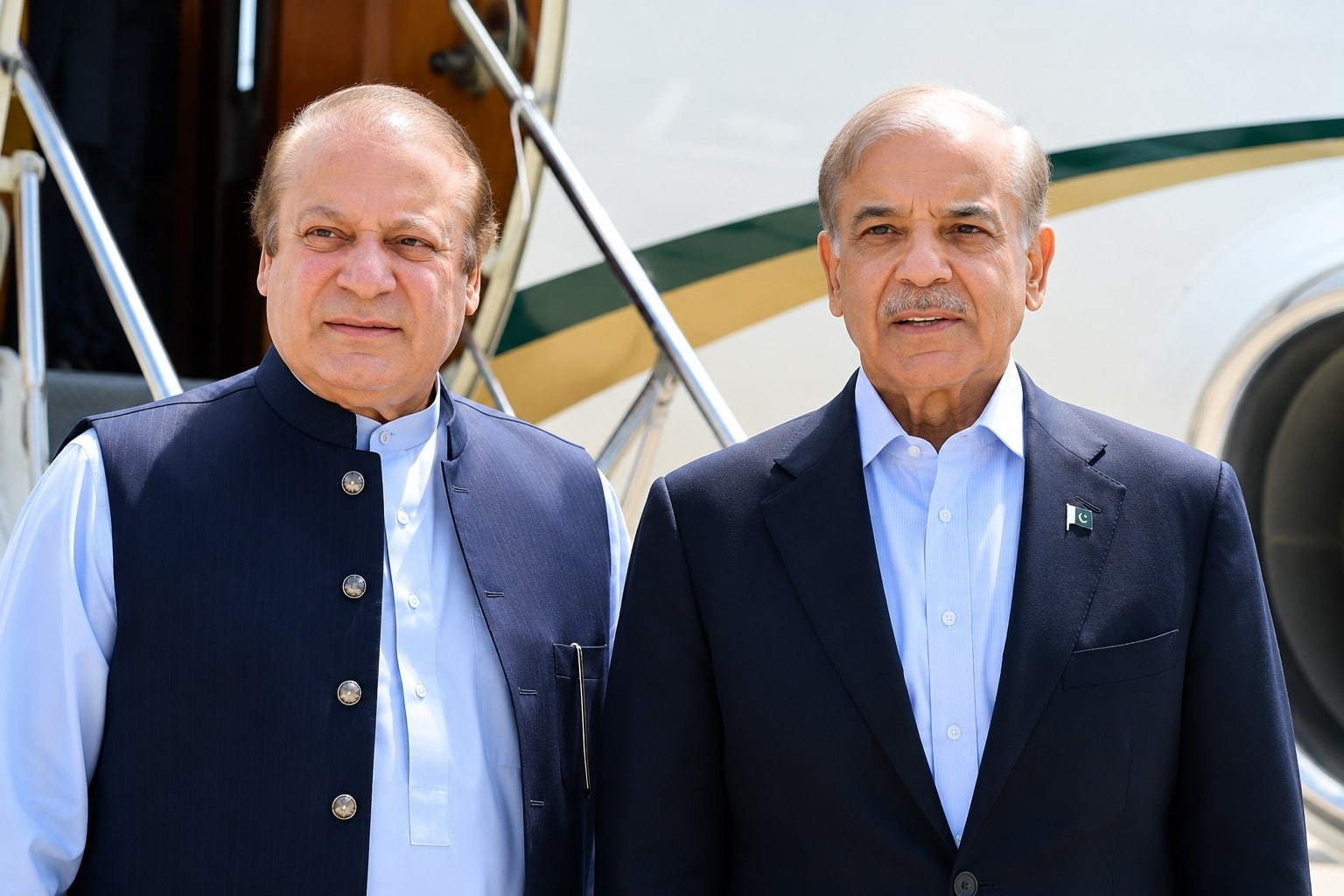 PM Shehbaz, Nawaz Sharif Fly to Qatar to Offer Condolences Over Former Emir's Death