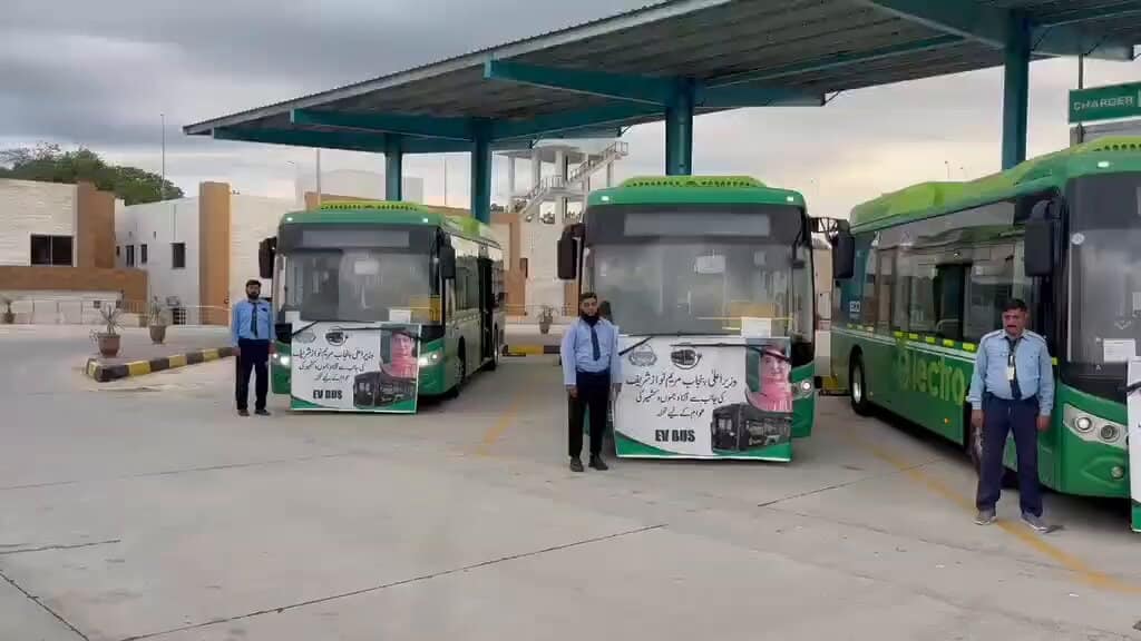What just arrived in Muzaffarabad? Punjab sends 10 Electric Buses to AJK