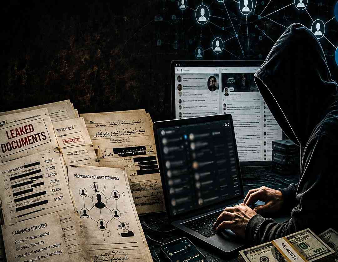 Leaked documents expose Afghan Taliban-linked paid online propaganda network