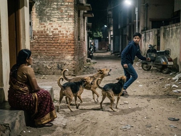 Stray Dogs Rescue Disabled Woman