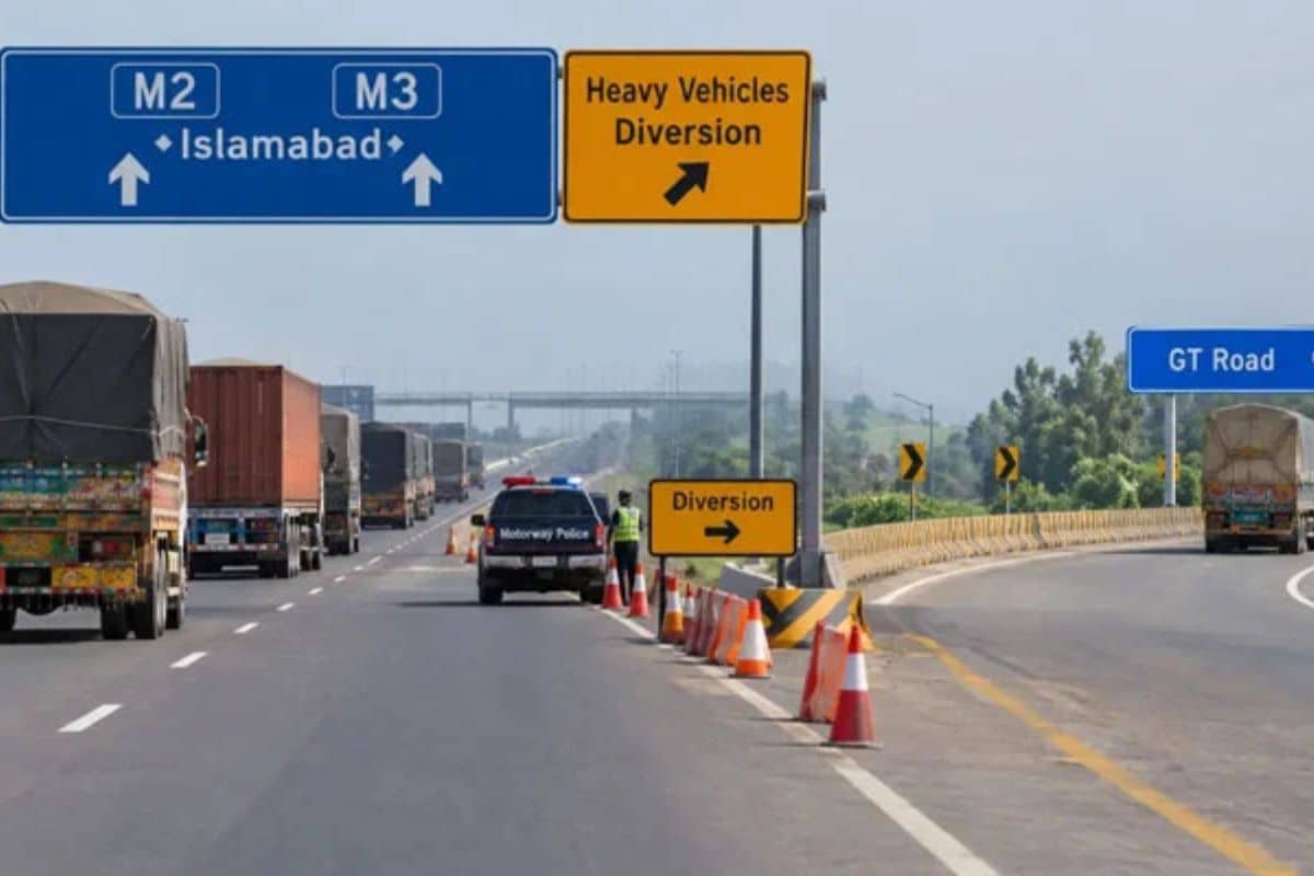 Ban on Entry of Heavy Vehicles into Islamabad via M-2 from September 23