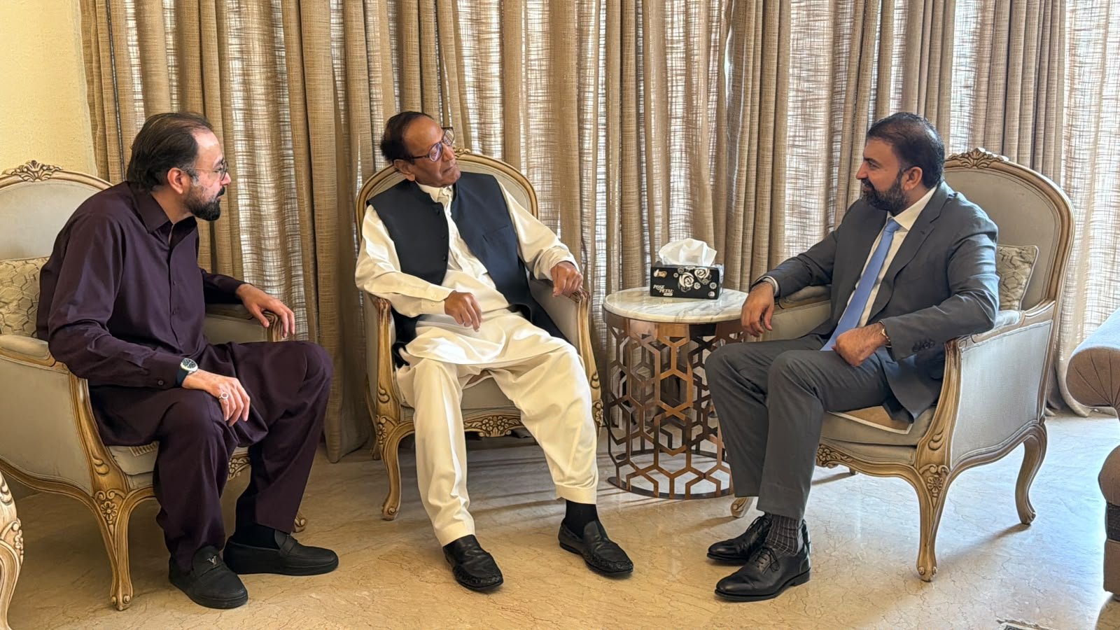 CM Sarfraz Bugti Meets Chaudhry Shujaat Hussain in Lahore