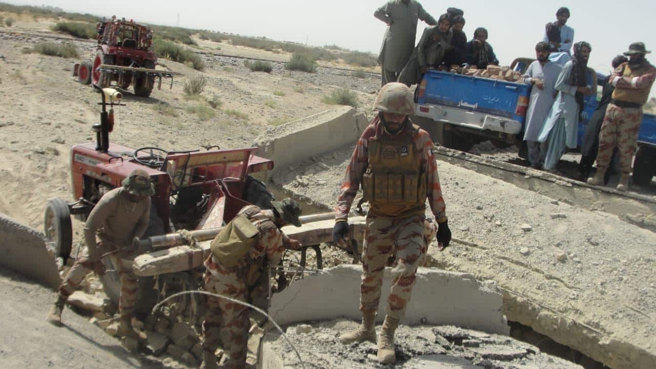 Mastung: FC Rapidly Repairs N-40 Bridge Damaged by BLA Militants