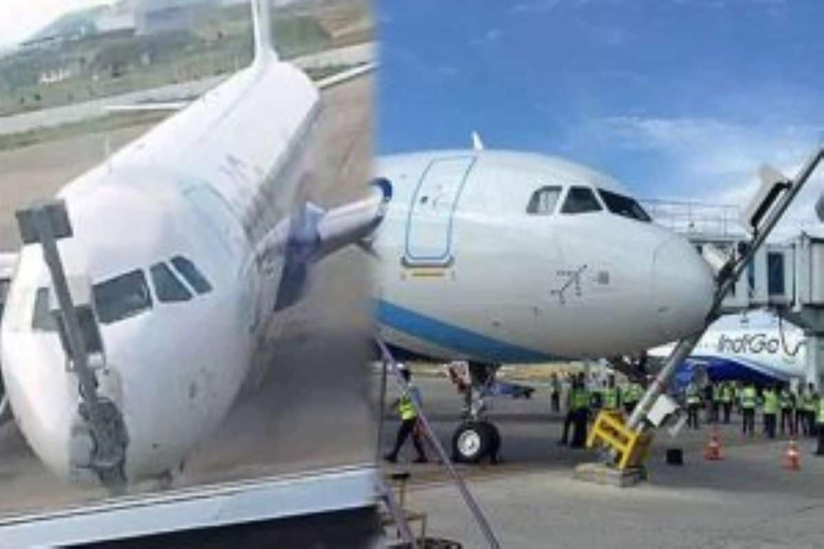 IndiGo Pilot Hits Parking Stand Pole at Srinagar Airport, Video Goes Viral